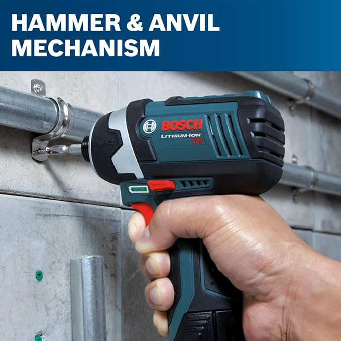 BOSCH CLPK22-120 12V Max Cordless 2-Tool Combo Kit with 3/8 in. Drill/Driver, 1/4 in. Impact Driver, (2) 2 Ah Batteries, Charger and Case
