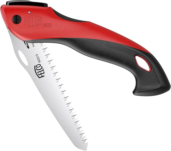 FELCO 602 Folding Pruning Saw – Compact Pull-Stroke Saw for Gardening & Vineyard Use | Tree Branch Cutter | Folding Handsaw with Chrome-Plated 6.3" Blade, Non-Slip Handle, Blade Lock, Swiss Precision