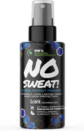NO SWEAT! Ultra Long Lasting Sweat and Body Odor Protection, 98% Natural Ingredients, Hypoallergenic & Clinically Tested, Alcohol-Free & Fabric Safe, 20x Longer Duration, Created from Science (50mL)