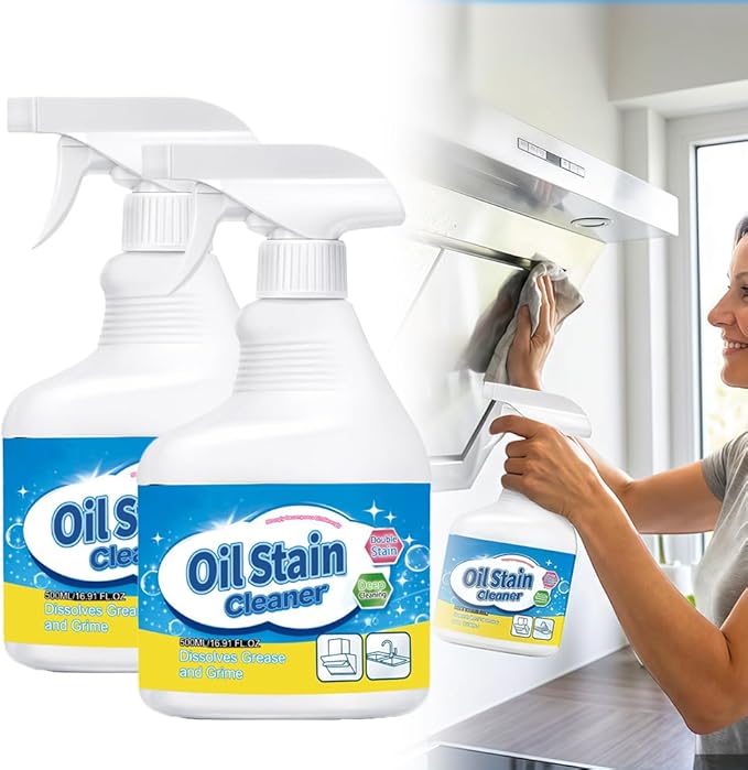 500ml Heavy-Duty Kitchen Degreaser Foam Spray, Powerful Kitchen Grease Cleaner, Multipurpose Grease Cleaner Spray for Pots, Pans, Countertops & Appliances, Heavy Oil Stain Cleaner (2pcs)
