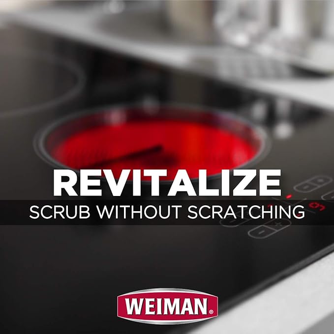 Weiman Glass Cook Top Cleaner and Polish - 10 Ounce [6 Pack] Heavy Duty No Scratch Glass Ceramic Safe Non-Abrasive Stovetop Cooktop Cleaner