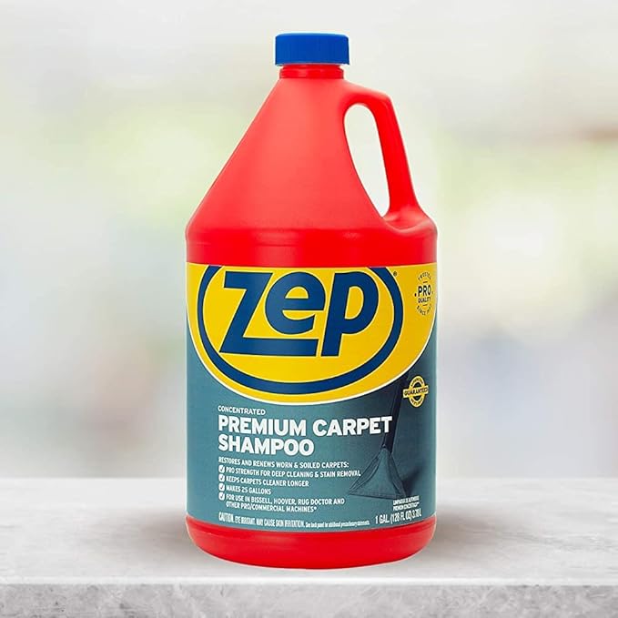 Zep Premium Carpet Cleaner Shampoo - 1 Gallon (Case of 2) ECZUPXC1282 - Pro Strength Deep Cleaning and Stain Removal, Restores and Renews Worn and Soiled Carpets