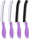 Toilet Brush, 4Pcs Bathroom Cleaning Brush, Toilet Scrubber, Deep Toilet Bowl Brush with Hanging Hole, Multifunctional Gap Cleaning Brush, Bristles for Kitchen Sinks, Tub,Shower (4, Purple)