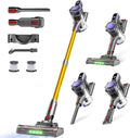 MONSGA Cordless Vacuum Cleaner, 45KPa 400W Stick Vacuum for Home, 50Mins Anti-Tangled Vacuum Cleaner with Charging Dock, Light-Weighted Handheld Vacuum for Pet Hair/Carpet/Floor, LED Touch Display