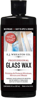 E.J. Wheaton Glass Wax, Polishes and Protects Windows, Mirrors and Metal Surfaces, Dries Chalk White, Easy to Apply and to Remove, Made in USA
