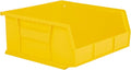 Hudson Exchange 11" x 11" x 5" Plastic Stackable Storage Bin and Hanging Container (Yellow, 1 Pack)