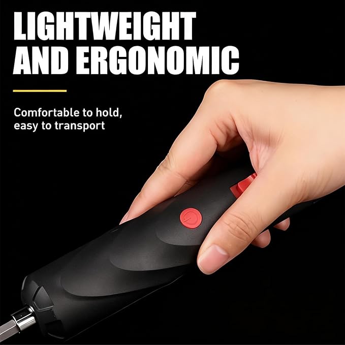 Cordless Electric Screwdriver Rechargeable, Portable Automatic Home Repair Tool Kit with 12pcs Bits and USB Cable, Electric Screwdriver Sets