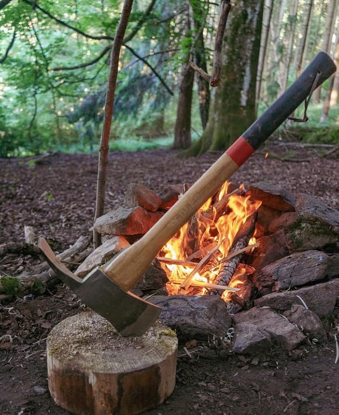 Adler - The Pulaski Axe - German Made Dual Axe/Hoe Head Multi-Tool for Camping & Landscaping, 3.5 lb Head, 27.5" Anti-Slip Handle