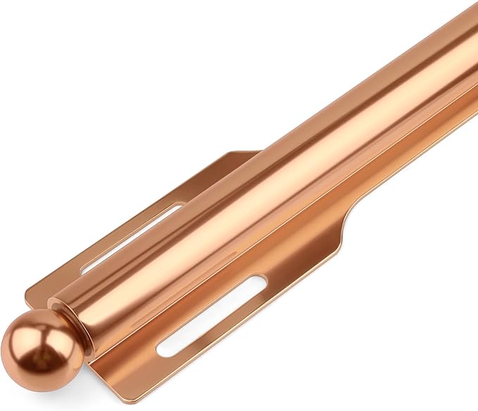 FIRJOY 12" Valet Rod for Closet Pull Out (2 Pack, Rose Gold)