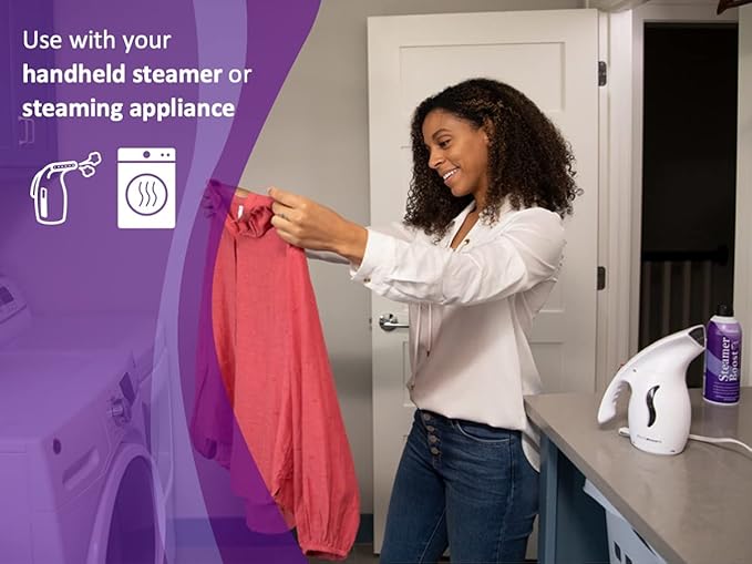 Faultless Steamer Boost (2 Pack) - Wrinkle Remover Spray for Clothes - Fabric Steamer to Reduce Steaming Time & Effort – Travel Wrinkle Spray w/Freshly Laundered Scent & Removes Odor, 15 oz (425g)