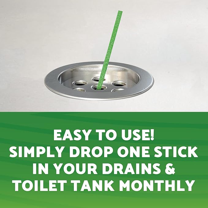 Green Gobbler Liquid Hair Drain Clog Remover | For Toilets, Sinks, Tubs & Fresh Scent Drain Sticks | 12 Pack | Drain Cleaner & Deodorizer