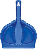 LOLA Clip On Dust Pan & Brush Set, w/Easy Dust, Dirt & Debris Catching Rubber Lip, Flagged Fiber Bristled Brush, Hang Hole for Easy Storage