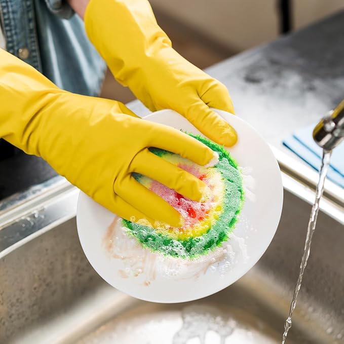 TOYANDONA 5pcs Dish Sponge Cleaning Scrubber: 6. 3in Thickened Non-Scratch Odorless Reusable Cleaning Cloths, Hangable Kitchen Dishwashing Swedish Sponge for Housework Countertop Sink