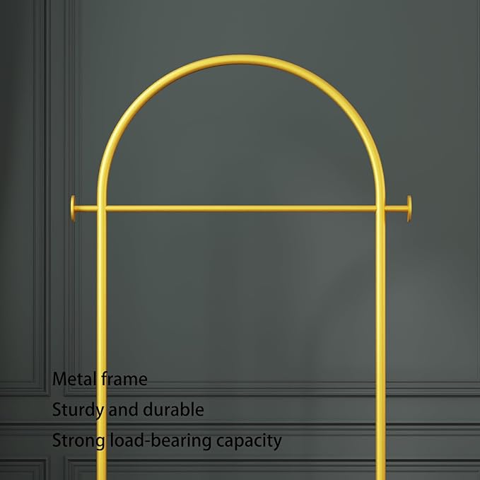 Gold Clothing Rack with Marble Base,Modern Metal Garment Rack for Bedroom,Entryway & Boutique Display,Sturdy Open Closet Clothes Rack for Hanging Clothes,Coat Rack freestanding Heavy Duty