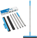 KOLLIEE Floor Squeegee Adjustable 59'' Long Handle Professional Floor Squeegee with Hook Water Squeegee Foam Blade for Concrete Floor Tile Pet Hair Floor Wiper