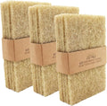 Natural Scouring Pads 15 Pack- Non-Scratch Sisal Cleaning Scrub Pads for Dishes, Eco-Friendly Coconut Fiber Kitchen Scrubbers for Pans and Pots, Compostable, Biodegradable