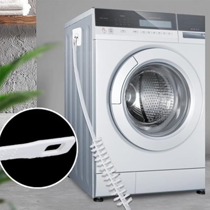 Washing Machine Cleaning Brushs, 2pcs 60cm Scrub Brushes with Long Handle Flexible Bendable Slot Cleaning Brush for Bathroom, Shower & Kitchen Sink Household(White)