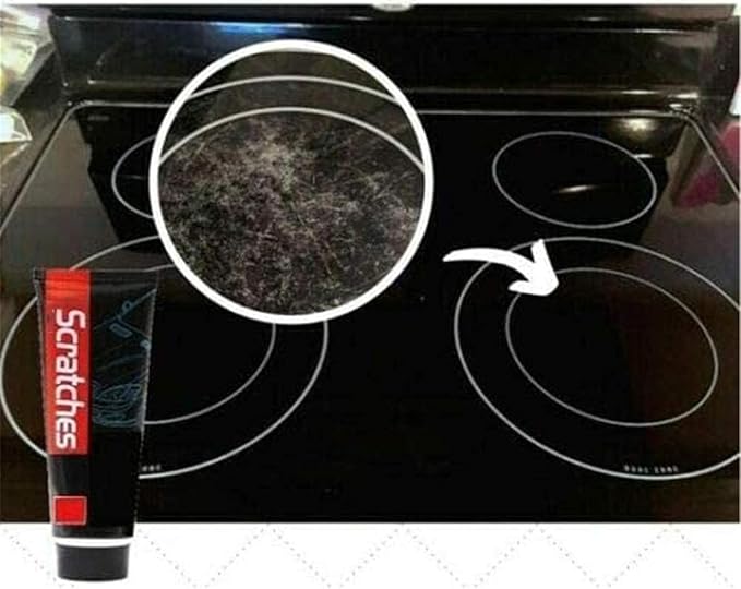 KISHAL Scratch Free Stove Top Scratch Remover,Cooktop Heavy Duty Cleaner and Polish,Glass Ceramic Stove Top Cleaner,Multipurpose Cooktop Cleaner for Kitchen,Stain Remover (1 Pcs)
