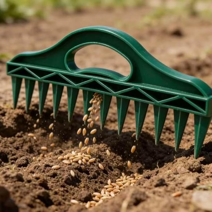 xxikhhhhikxx.Handheld Garden Seeder - Seed Spacing Tool Achieve Precise Seed & Seedling Placement in Rows, Trays for Vegetables, Flowers, Herbs. Ergonomic Manual Weeder Design.
