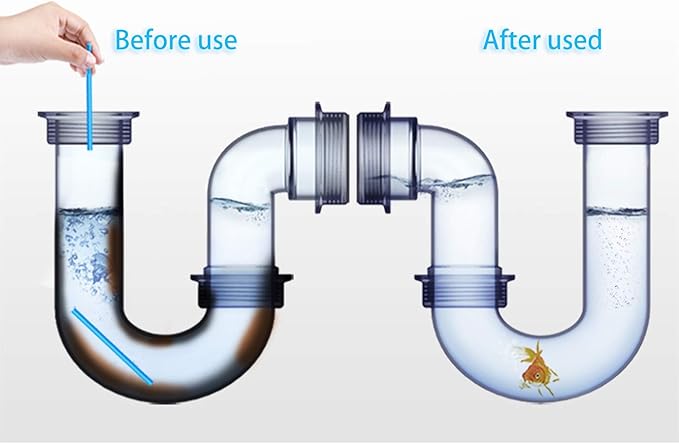 Drain Sticks Sink Cleaner Opener Enzyme Drain Cleaner to Keep Drains and Pipes Clear and Remove Odor 4 Packs(48 pcs)