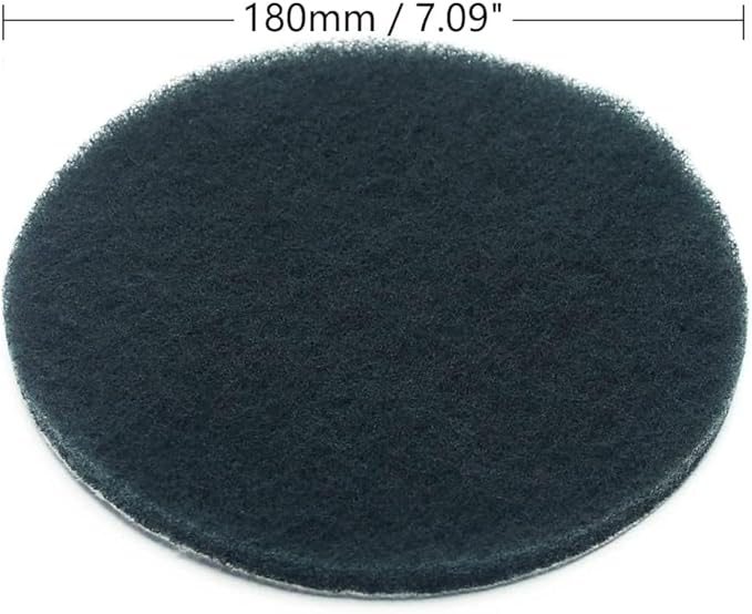 Utoolmart 1200-Grits 7 Inch Scrubber Scouring Pads Flocking Scuff Pads-Multipurpose, Drill Scuffing Disc Hoop and Loop Surface Conditioning Disc Gray 8pcs