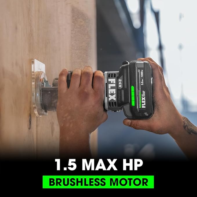 FLEX 24V Brushless Cordless 1.5 HP Trim Router Tool, Battery and Charger Not Included - FX4221-Z