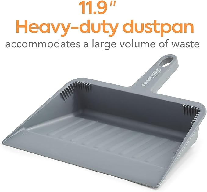 Professional 11.9" Heavy Duty Dustpan, Gray
