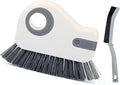 2 in 1 Groove Cleaning Brush, Easy to Store Window Track Cleaning Tools, Multifunction Window Track Cleaner, Track Cleaning Tools Suitable for Sliding Door Tracks, Shutter Door Window Track (Grey)