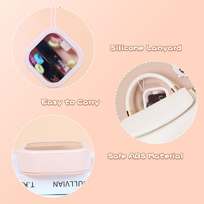 Hair Tie Organizer, Small Portable Hair Accessories Storage Can Be Stackable Or Hung On The Wall, Small Items Holder Hair Tie Organizer for Jewelry Hair Stuff Hair Clip Cotton Swab