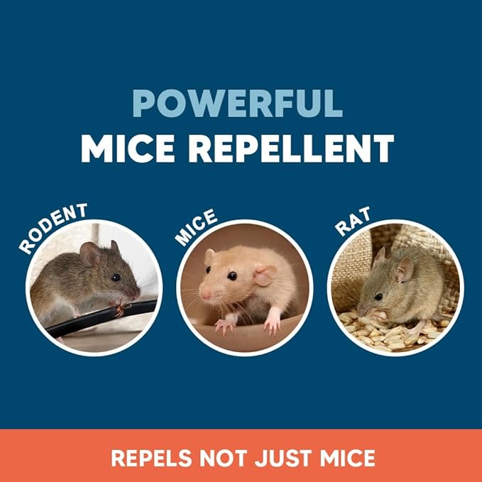 Rodent Repellent, Mouse Repellent, Mice Repellent Indoor, Rat Repellent, Mouse Deterrent for Car, Peppermint Balls for Mice, Keep Mice Out of Garage, Moth Balls for Outdoor Use-8Pcs