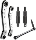 Ratchet Wrench Set, Refrigeration Repair Tool, Heavy Duty Ratchet Wrench Set, for Steel and Alloy, Automotive Plumbing Industrial Use, Air Conditioning Maintenance, Home DIY Repair Tool Kit