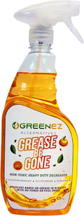GREASE-BE-GONE | Citrus-Powered Kitchen Degreaser Spray | Dissolves Baked-On Grease & Oil | Pure & Safe Formula for Ovens, Stoves, Air Fryers, BBQ Grills | No Fumes or Odors (23 oz)