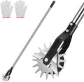BlumWay 67 Inch Rotary Wheel Edge Trimmer, Rotary Shears, Manual Sidewalk Edgers, Length 23.6" to 67", Heavy Duty Stainless Steel Handle with Sharp Blades/Gloves