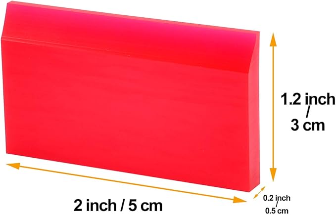 2-inch Extra Small Rubber Squeegee Flexible and Soft Non Scratching for Resin 3D Printing Cleanup, Car Rear Glass Cleaning, Mirror Cleaning, Window Tint Films, Pack of 3