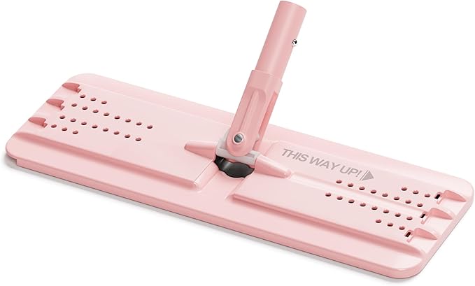 JOYMOOP Flat Mop Head, with 13-inch Microfiber Mop Pad Replacement - Pink, 1 Pack