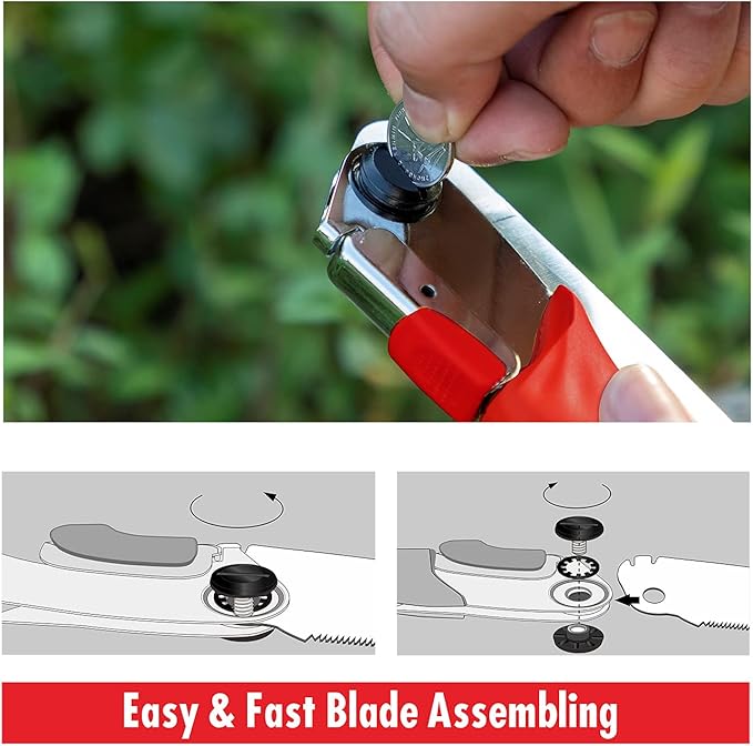 TOOLUX Folding Saw, 5inch Small Pruning Saw for Tree, Wood Hand Saws With Hard Teeth, Quality SK-5 Steel Hunting Saw Foldable with Box for Deer, Tree, Wood and Limb Cutting