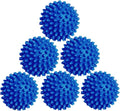 Colorsheng Laundry Dryer Balls - 6 Pack Reusable Fabric Softener Alternative (Blue)
