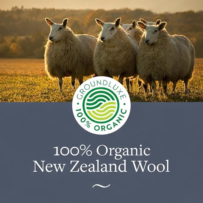GroundLuxe Premium New Zealand Wool Dryer Balls - 6-Pack, 100% Organic, Hand-Felted, Reusable, Reduce Drying Time - Natural Fabric Softening, Wrinkle & Static Reduction