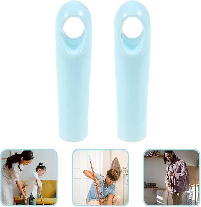 2pcs Dustpan Broom Handle Replacement Grip Covers 19mm Plastic Broom Pole Handle End Caps for Household Sweeping Tools Cleaning Accessories