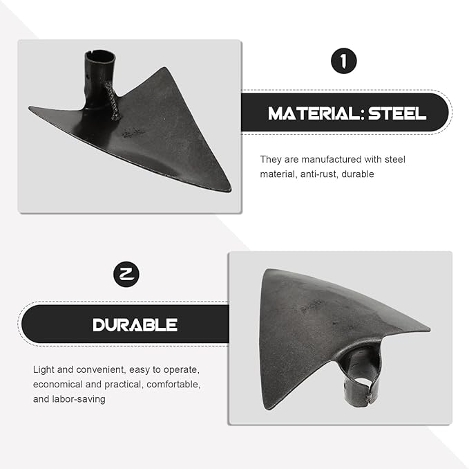 DOITOOL Japanese Garden Hoe Triangle Weeding Hoe Steel Gardening Tool 10.62X7.87X3.14 Inch Handheld for Planting and Soil Digging
