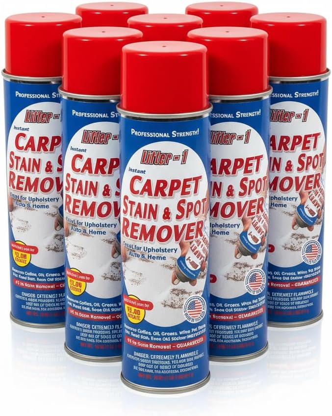Carpet Spot Remover, Stain and Red wine Remover and Spot Treatment for Oil, Grease, Urine, Cleaning Performance for Rugs, Upholstery, Fabrics Pack of 6