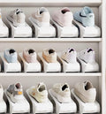 Shoe Slot Organizer, 4-Speed Adjustable Shoe Organizer Slots, Space-Saving Storage Rack for Slippers or Shoes (White/Yellow/Gray) (8Pack/12Pack/20Pack) (Yellow, 8 Pack)