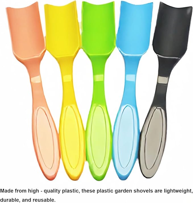 12PCS Bonsai Soil Scoop Set - Plastic Garden Scoops Small Mini Potting Shovels, Dual-Size Succulent Planting Tools for Indoor Plants, Planting, Transplanting Soil Mixing