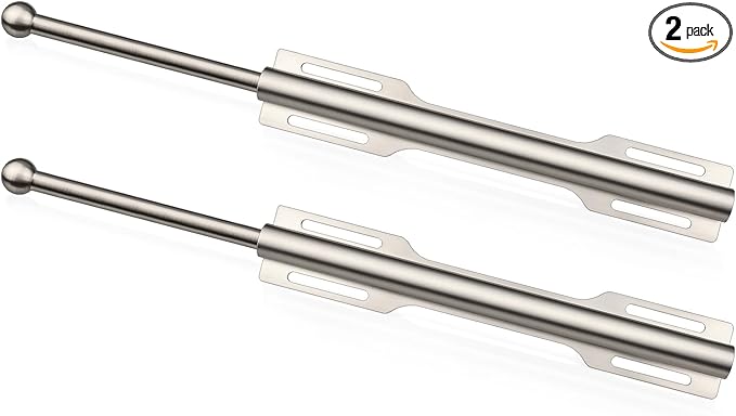 FIRJOY 12" Valet Rod for Closet Pull Out (2 Pack, Brushed Nickel)