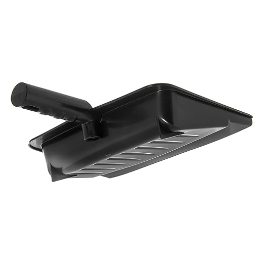 Carlisle FoodService Products Heavy Duty Dust Pan with Handle – Durable Plastic, 8 Inch Dust Pan for Home, Kitchen, and Commercial Use, Black