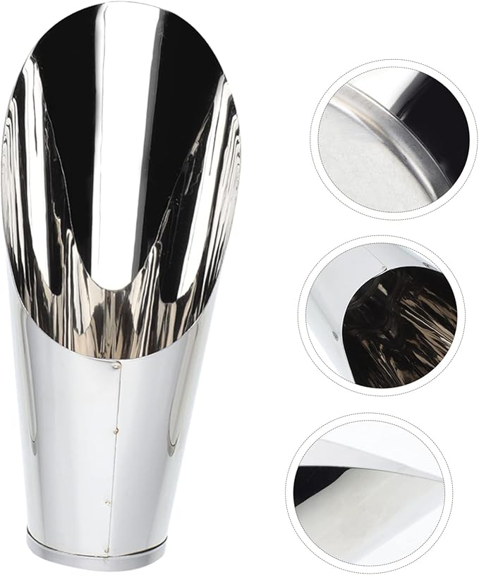 Stainless Steel Soil Scoop Lightweight Garden Bucket Shovel Ergonomic Planting and Weeding Tool for Flowers and Vegetables