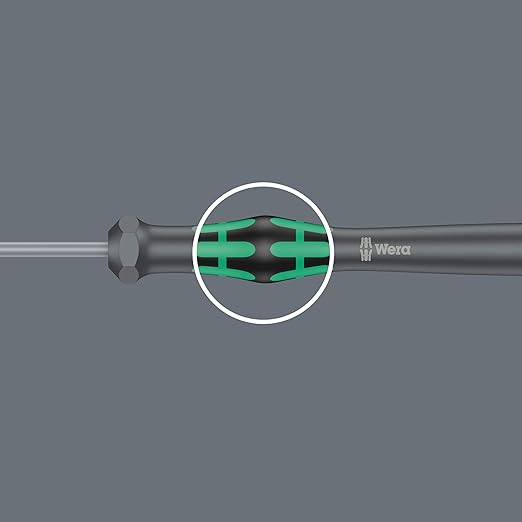 Wera 2035/6 A Kraftform Micro Slotted/Phillips Electronics Screwdriver Set and Rack, 6-Pieces