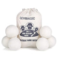 Wool Dryer Balls 6 Pack XL, Genuine New Zealand Wool to Core, 100% Organic Fabric Softener Alternative, Baby Safe & Chemical Free, Reduce Wrinkles & Shorten Drying Time (White-6pcs)