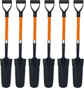 Ashman Short Handle Drain Spade Teeth Shovel (6 Pack), Sharp Shooter Shovel, Trenching Spade, Drainage Spade - Perfect Razor Blade Trenching Shovel D-Grip for Digging and Trenching and Transplanting.