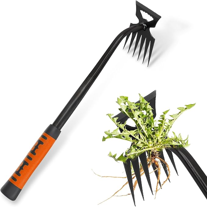2025 New Weed Remover Tool, Multifunctional Hand Weeder Tool, Portable Garden Weeding Tools, Weeding Artifact Uprooting Weeding Tool for Yard and Garden (6 Tines)